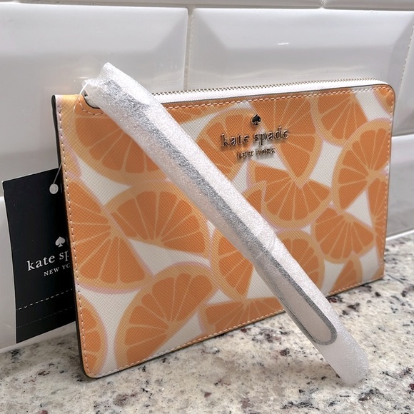 Kate Spade Medium Oranges Wristlet NWT - Picture 3 of 6